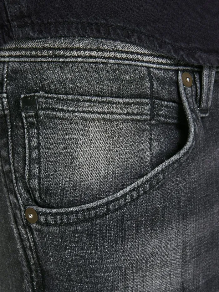 Slim Jeans JACK and JONES Mens GLENN FOX GE SPS SLIM FIT JEANS Grey Black Denim