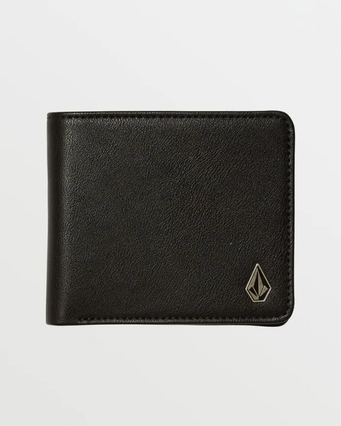Slim Stone Pu Wallet Small 8211 Black Mens Volcom Belts and Wallets
