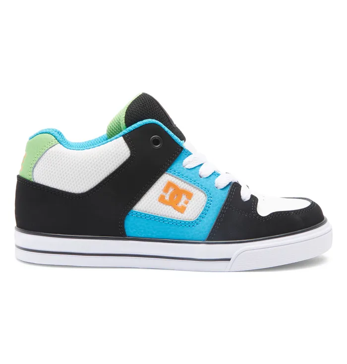 Sneakers DC Shoes Kids Boy8217s Pure MID MidTop Shoes blackwhiteblue