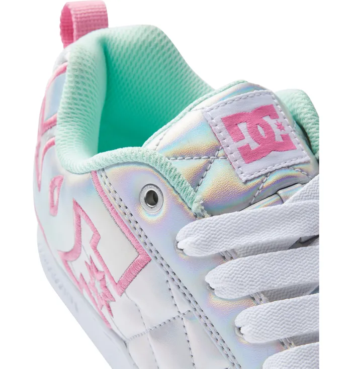 Sneakers DC Shoes Women Court Graffik SE Shoes whitemetallic silverpink