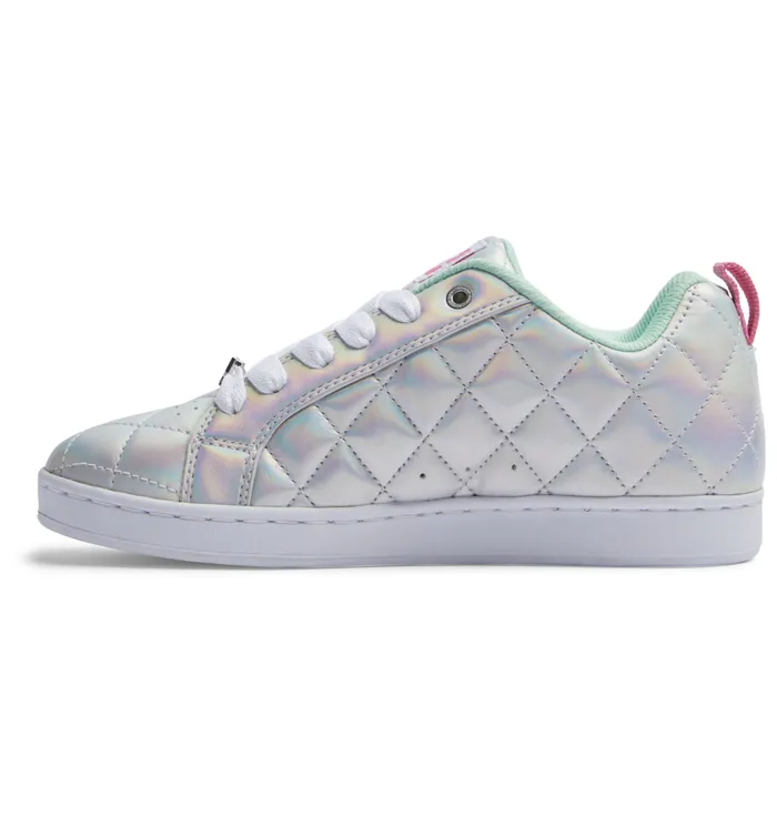 Sneakers DC Shoes Women Court Graffik SE Shoes whitemetallic silverpink