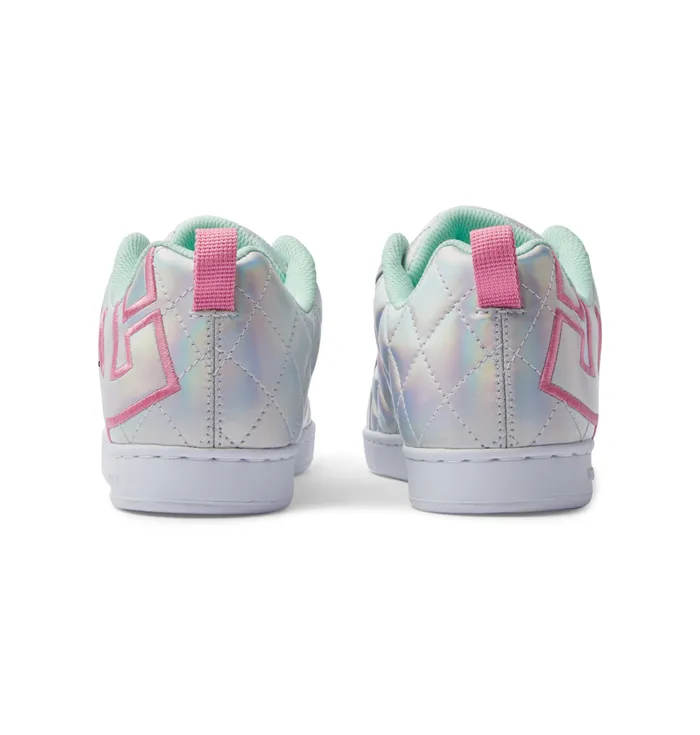 Sneakers DC Shoes Women Court Graffik SE Shoes whitemetallic silverpink
