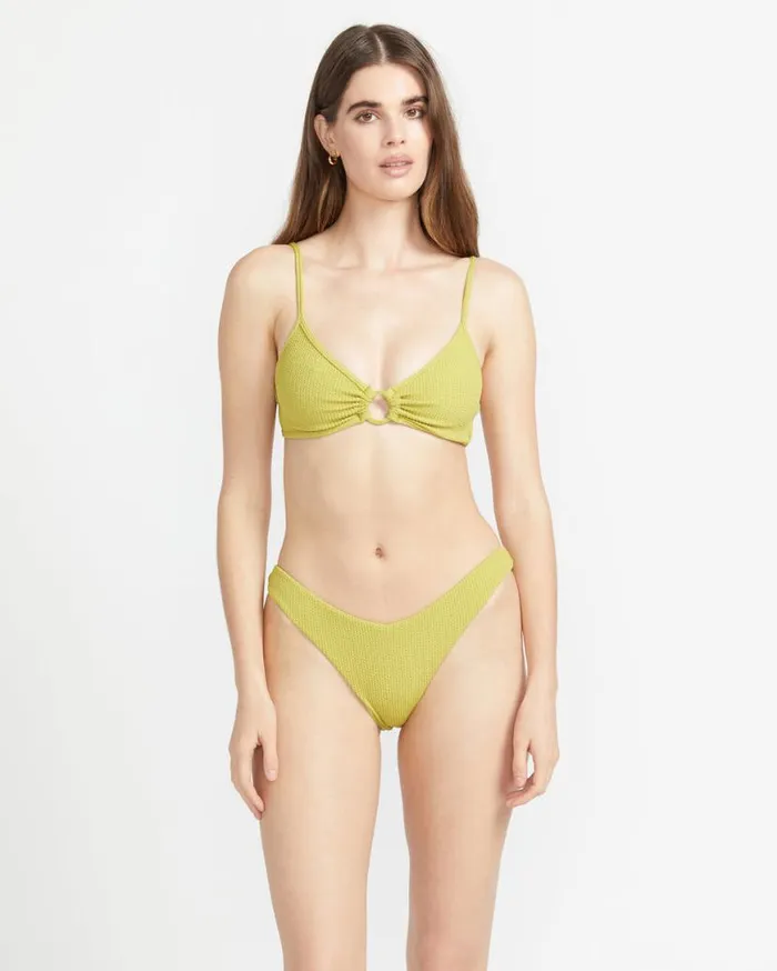 So Current Crop Bikini Top 8211 Shadow Lime Womens Volcom Swim
