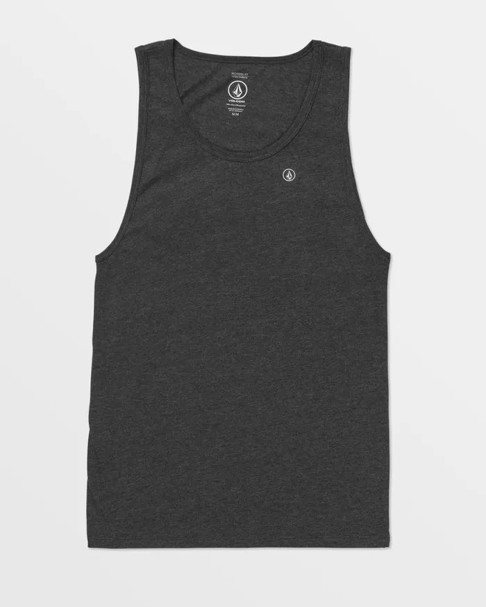 Solid Heather Tank 8211 Dark Black Heather Mens Volcom Hiking