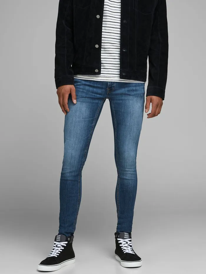 Spray On Jeans JACK and JONES Mens TOM ORIGINAL AM 814 SKINNY FIT JEANS Blue Blue Denim Spray On Jeans JACK and JONES Mens TOM ORIGINAL AM 814 SKINNY FIT JEANS Blue Blue Denim