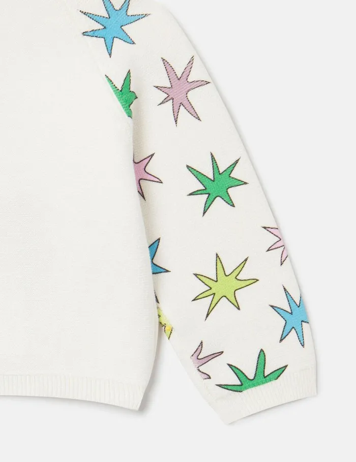 Stella McCartney Baby Girls Kids Bright Stars Knitted Cardigan Ivory Stella McCartney Baby Girls Kids Bright Stars Knitted Cardigan Ivory