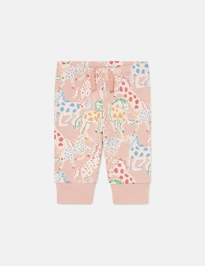 Stella McCartney Baby Girls Kids Horse Print Joggers Multicolour