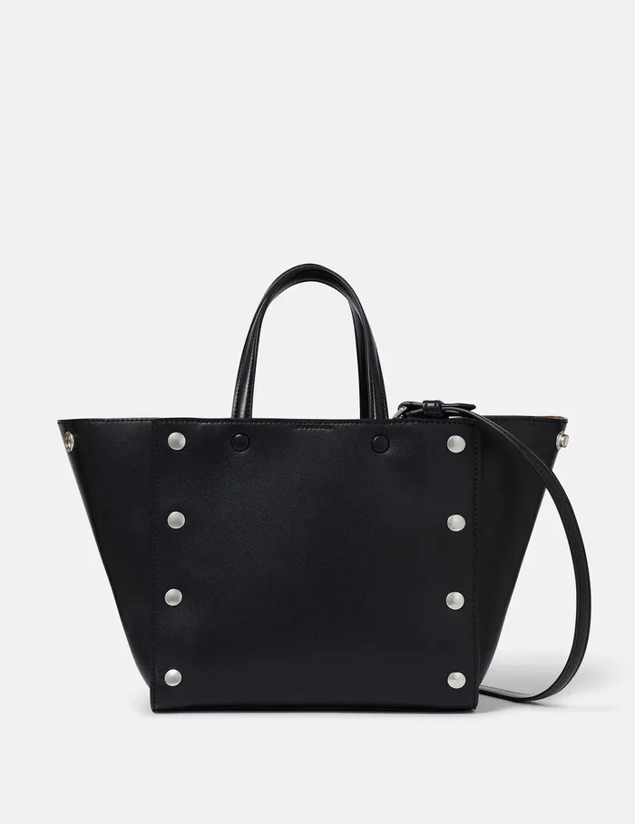 Stella McCartney Crossbody Bags Women Stella Studs Small Tote Bag Pitch Black Stella McCartney Crossbody Bags Women Stella Studs Small Tote Bag Pitch Black