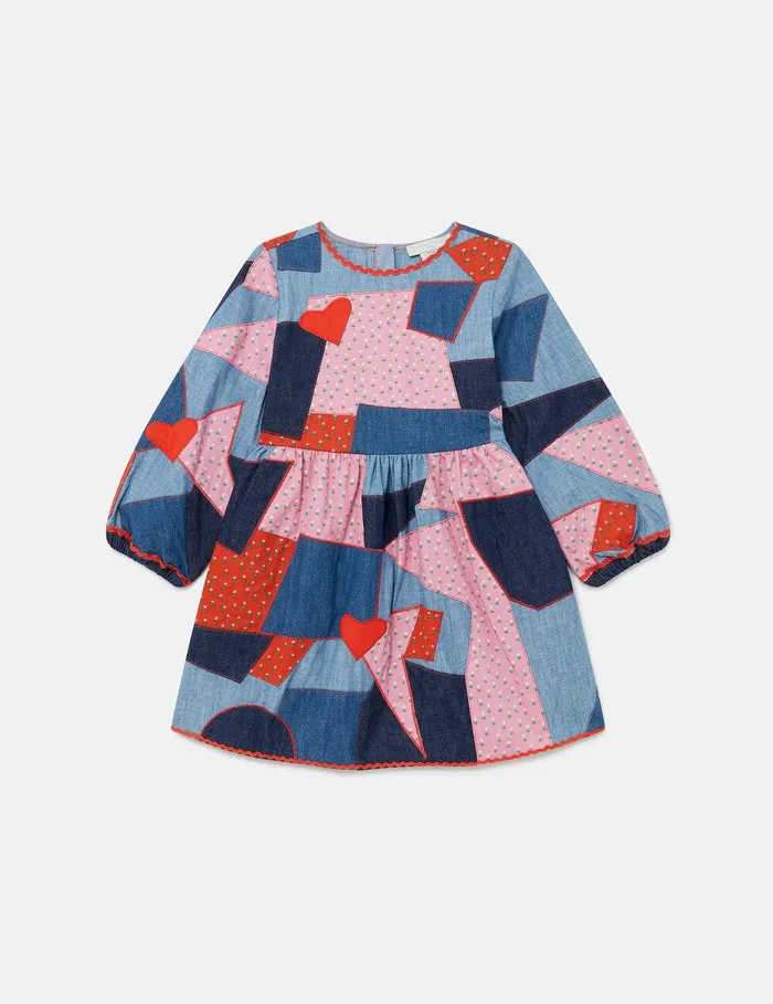 Stella McCartney Dresses and Jumpsuits Kids Patchwork Denim Dress Multicolour Stella McCartney Dresses and Jumpsuits Kids Patchwork Denim Dress Multicolour