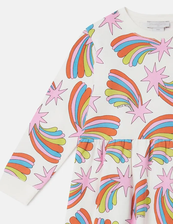 Stella McCartney Dresses and Jumpsuits Kids Shooting Stars LongSleeved Dress Ivory Multi Stella McCartney Dresses and Jumpsuits Kids Shooting Stars LongSleeved Dress Ivory Multi
