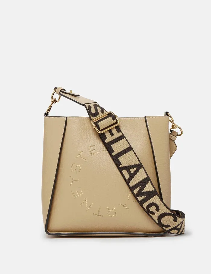 Stella McCartney Mini Bags And Clutches Women Logo Square Crossbody Bag Butter Yellow Stella McCartney Mini Bags And Clutches Women Logo Square Crossbody Bag Butter Yellow