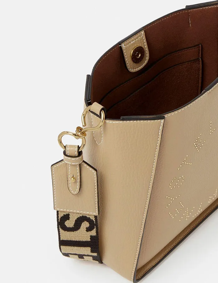 Stella McCartney Mini Bags And Clutches Women Logo Square Crossbody Bag Butter Yellow Stella McCartney Mini Bags And Clutches Women Logo Square Crossbody Bag Butter Yellow