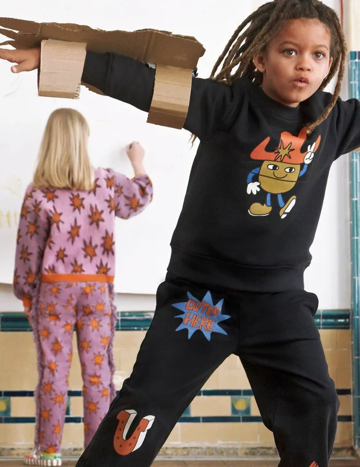 Stella McCartney Pants and Shorts Kids Cosmic Cowboy Sweatpants Black Stella McCartney Pants and Shorts Kids Cosmic Cowboy Sweatpants Black