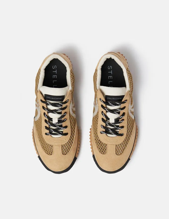 Stella McCartney Sneakers Women SWave Sport Mesh Paneled Sneakers Pecan Brown Stella McCartney Sneakers Women SWave Sport Mesh Paneled Sneakers Pecan Brown