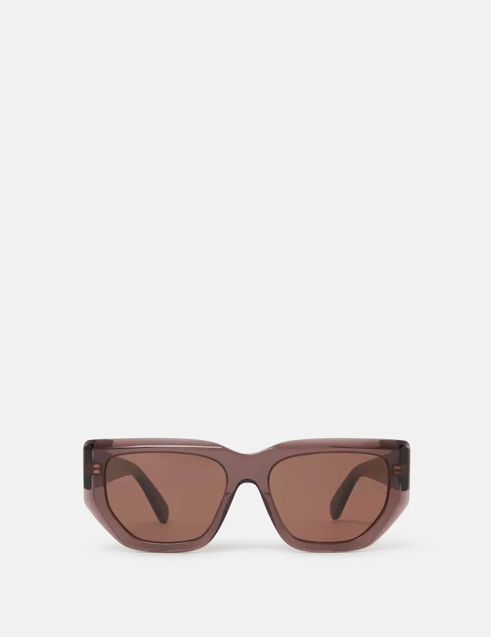 Stella McCartney Sunglasses Women Logo CatEye Sunglasses Glossy Dark Chocolate And Gold Stella McCartney Sunglasses Women Logo CatEye Sunglasses Glossy Dark Chocolate And Gold