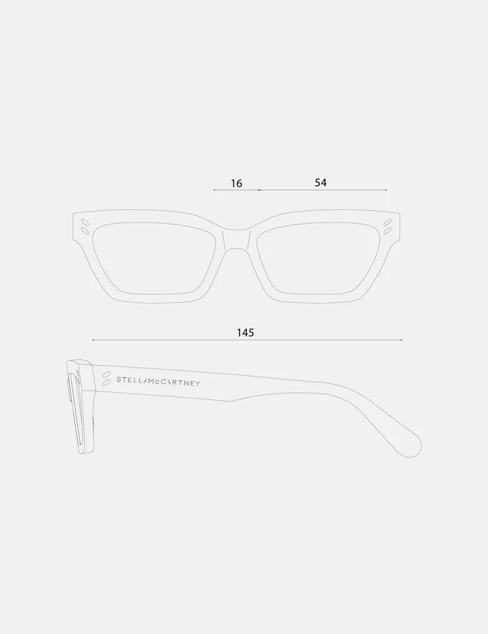 Stella McCartney Sunglasses Women Rectangular CatEye Sunglasses Orange Havana Stella McCartney Sunglasses Women Rectangular CatEye Sunglasses Orange Havana