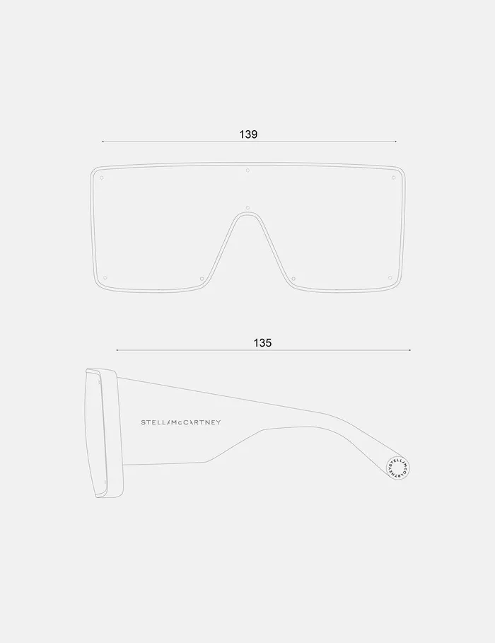 Stella McCartney Sunglasses Women Translucent Square Sunglasses Translucent Bordeaux Red Monochrome