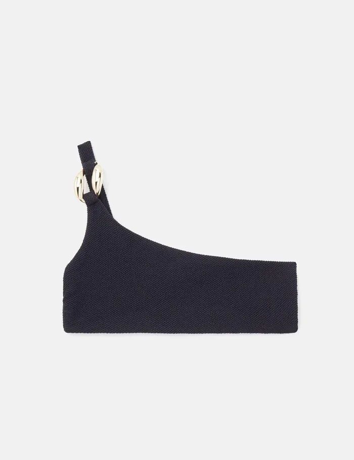 Stella McCartney Swimwear Women Falabella Pop OneShoulder Bikini Top Black