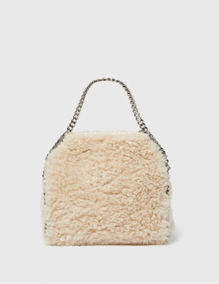 Stella McCartney TopHandle Bags Women Falabella Mini Teddy Tote Bag Oat Stella McCartney TopHandle Bags Women Falabella Mini Teddy Tote Bag Oat