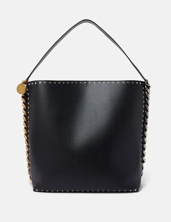 Stella McCartney TopHandle Bags Women Frayme Studded Grainy Alter Mat Tote Bag Black Stella McCartney TopHandle Bags Women Frayme Studded Grainy Alter Mat Tote Bag Black