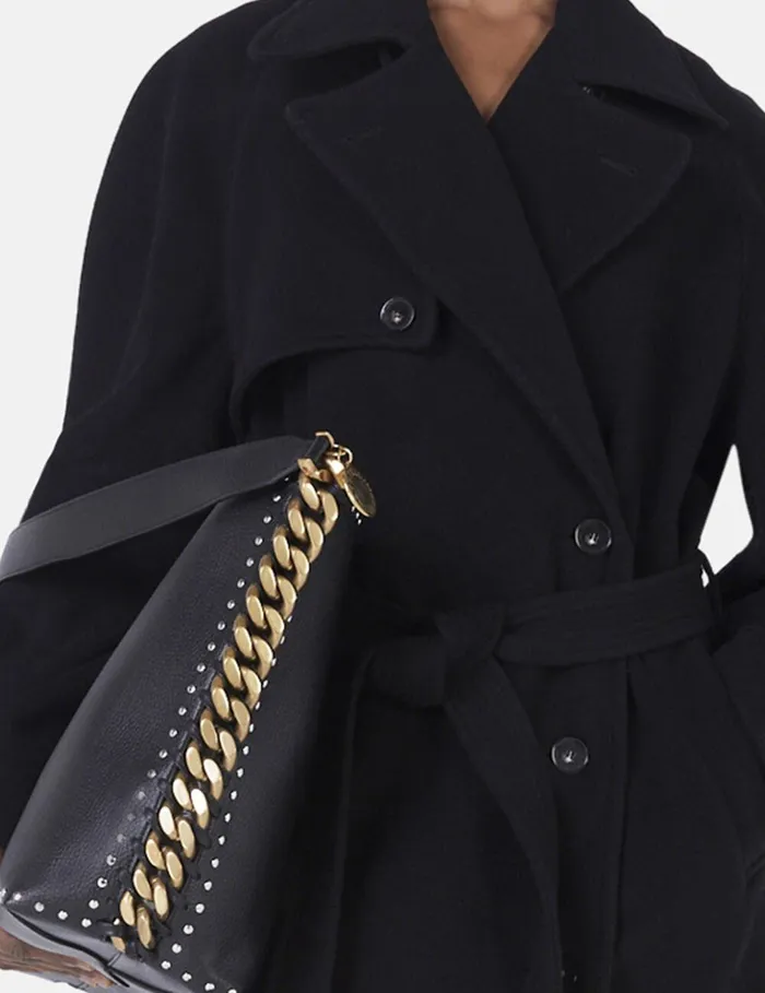 Stella McCartney TopHandle Bags Women Frayme Studded Grainy Alter Mat Tote Bag Black Stella McCartney TopHandle Bags Women Frayme Studded Grainy Alter Mat Tote Bag Black