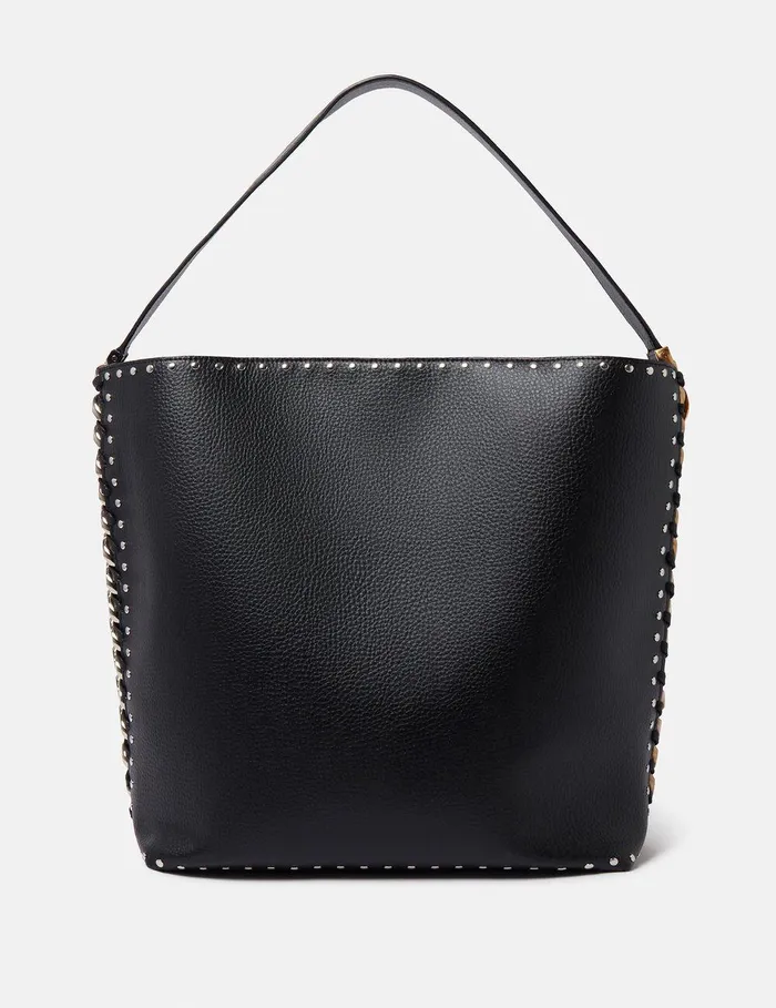 Stella McCartney TopHandle Bags Women Frayme Studded Grainy Alter Mat Tote Bag Black Stella McCartney TopHandle Bags Women Frayme Studded Grainy Alter Mat Tote Bag Black