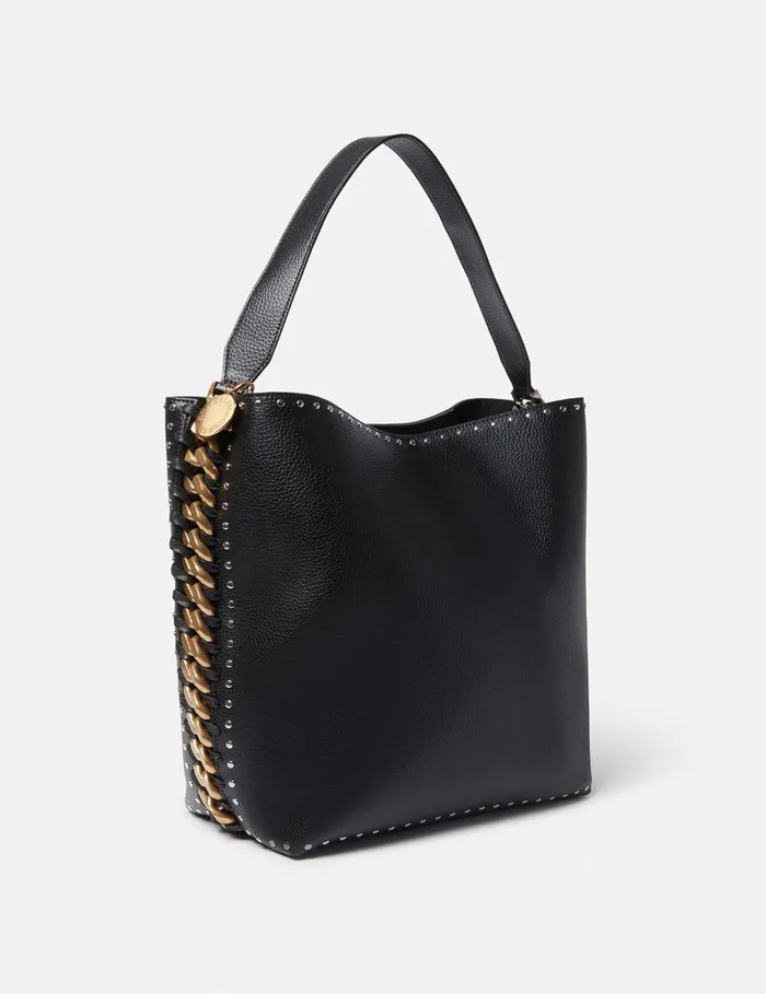 Stella McCartney TopHandle Bags Women Frayme Studded Grainy Alter Mat Tote Bag Black Stella McCartney TopHandle Bags Women Frayme Studded Grainy Alter Mat Tote Bag Black