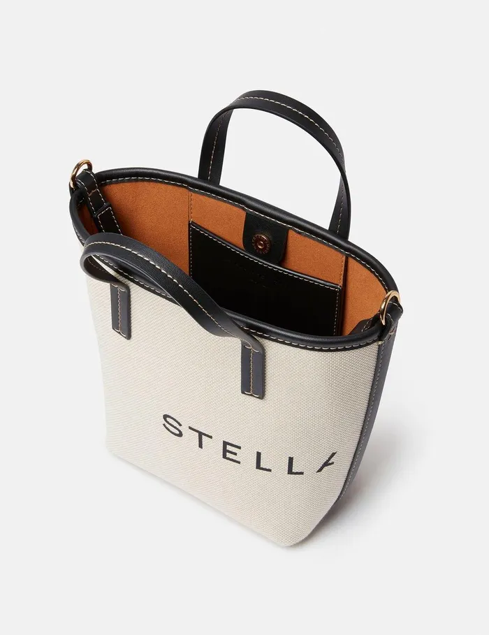 Stella McCartney TopHandle Bags Women Logo Canvas Crossbody Tote Bag Ecru Cream Stella McCartney TopHandle Bags Women Logo Canvas Crossbody Tote Bag Ecru Cream