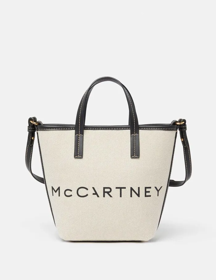 Stella McCartney TopHandle Bags Women Logo Canvas Crossbody Tote Bag Ecru Cream Stella McCartney TopHandle Bags Women Logo Canvas Crossbody Tote Bag Ecru Cream