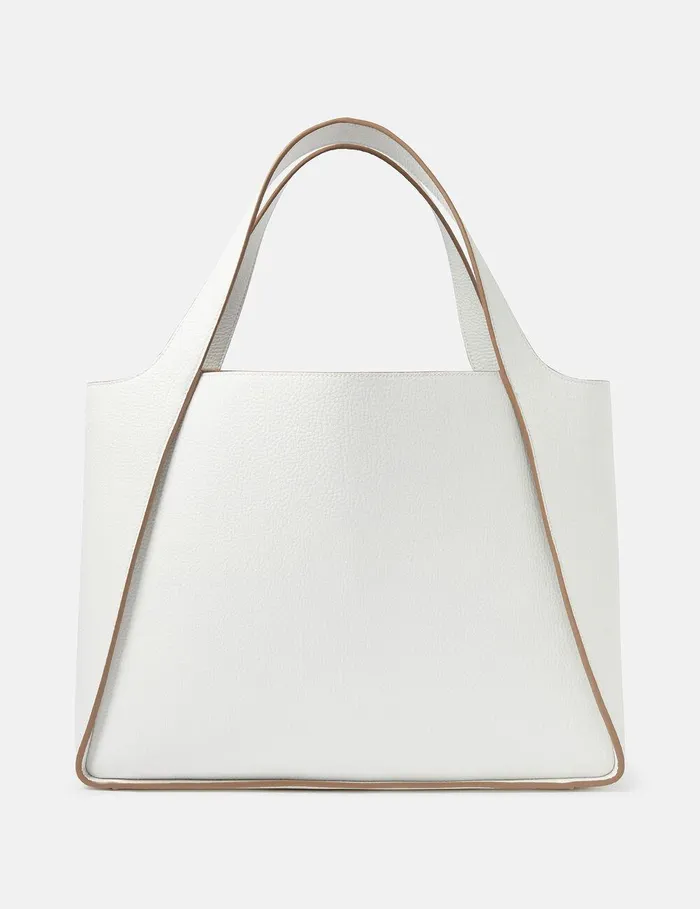 Stella McCartney TopHandle Bags Women Logo Grainy Alter Mat Tote Bag Pure White Stella McCartney TopHandle Bags Women Logo Grainy Alter Mat Tote Bag Pure White