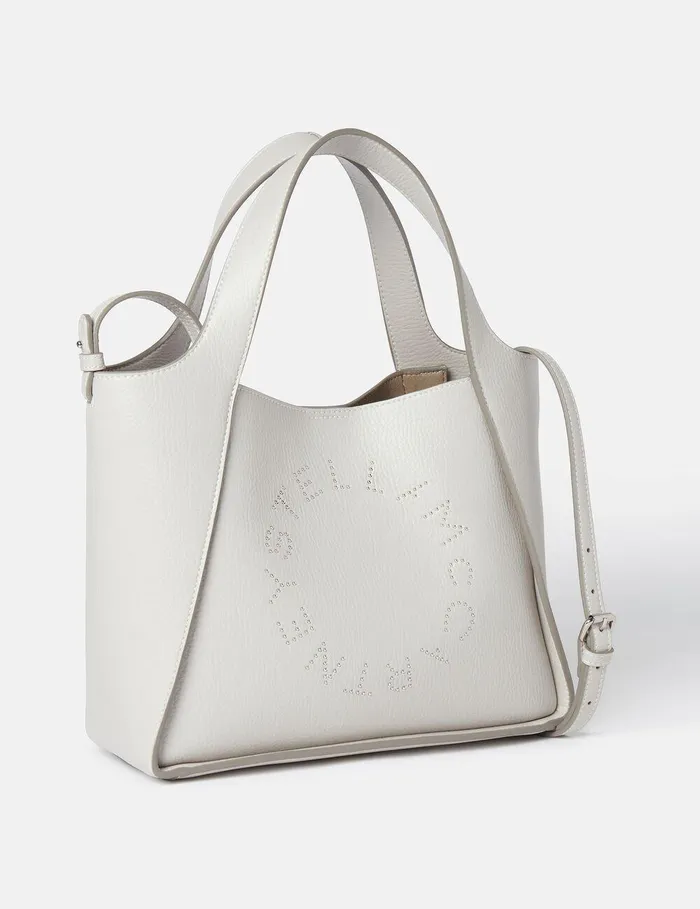 Stella McCartney Tote Bags Women Logo Top Handle Crossbody Tote Bag Fog Grey Stella McCartney Tote Bags Women Logo Top Handle Crossbody Tote Bag Fog Grey