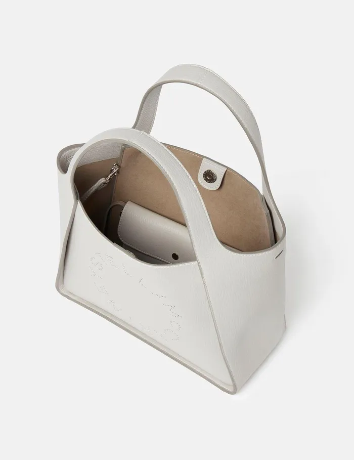 Stella McCartney Tote Bags Women Logo Top Handle Crossbody Tote Bag Fog Grey Stella McCartney Tote Bags Women Logo Top Handle Crossbody Tote Bag Fog Grey