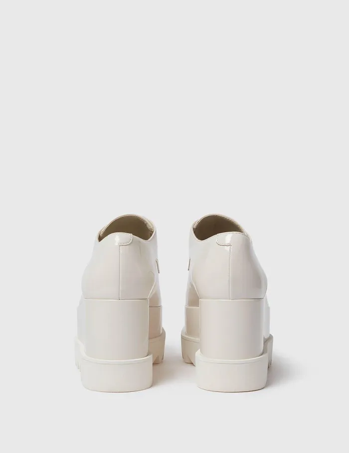 Stella McCartney Wedges Women Limited Edition Elyse Monochrome Platforms Pearl White Stella McCartney Wedges Women Limited Edition Elyse Monochrome Platforms Pearl White