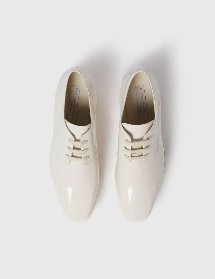 Stella McCartney Wedges Women Limited Edition Elyse Monochrome Platforms Pearl White Stella McCartney Wedges Women Limited Edition Elyse Monochrome Platforms Pearl White