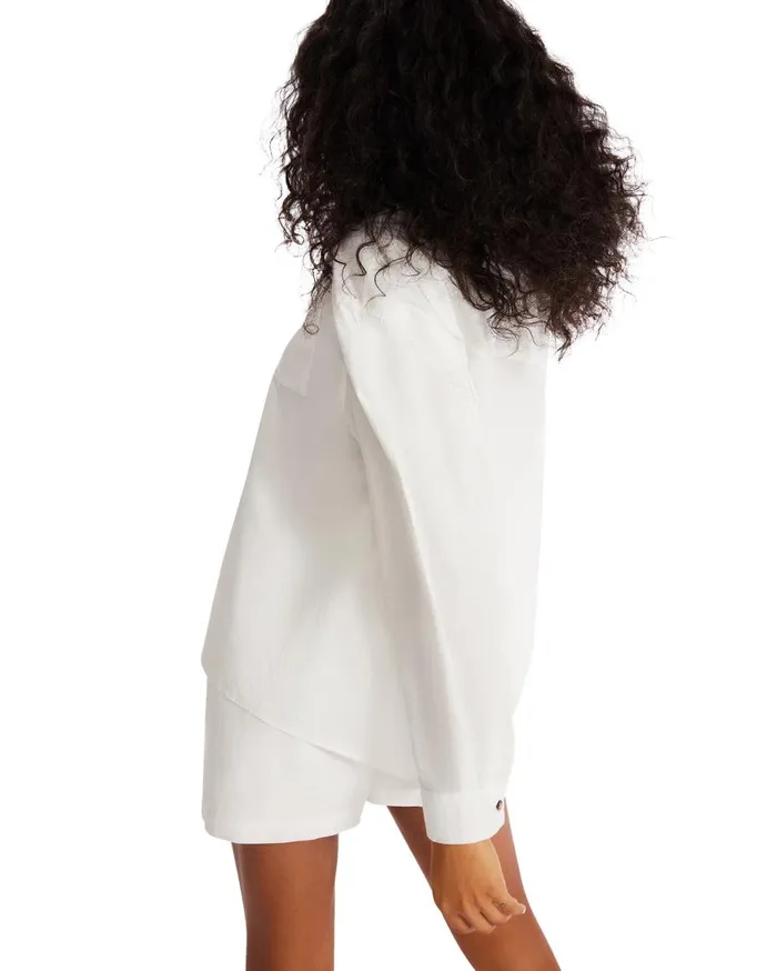 Steve Madden Button Down Short Set White Womens Bottoms Steve Madden Button Down Short Set White Womens Bottoms