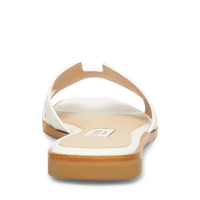 Steve Madden Hadyn White Leather Womens Sandals Steve Madden Hadyn White Leather Womens Sandals