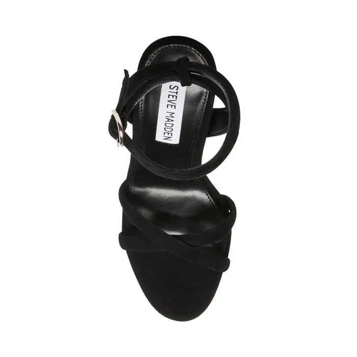 Steve Madden Marciana Black Suede Womens Platforms