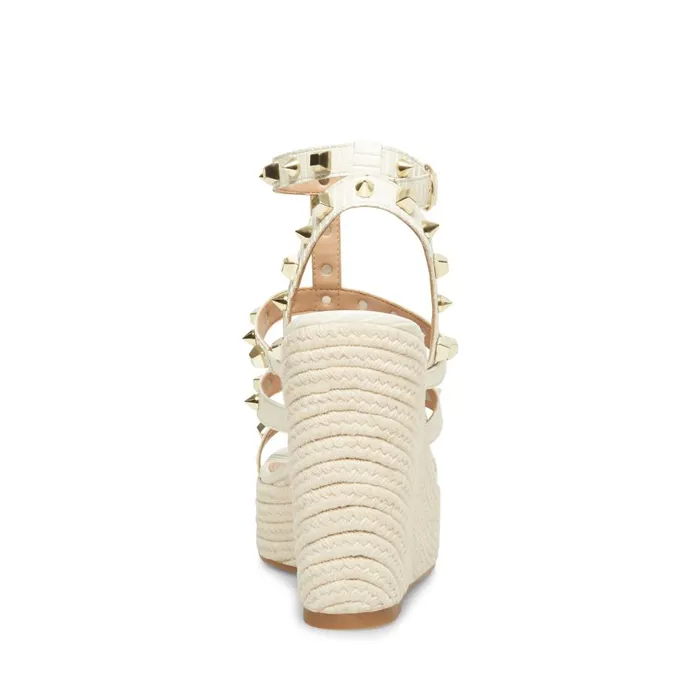 Steve Madden Sallina White Womens Wedges