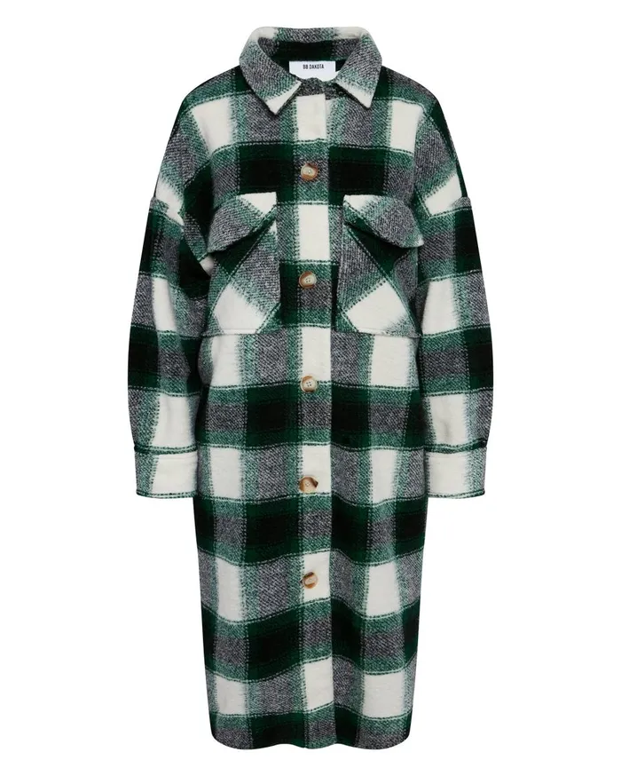 Steve Madden Santa Cruz Shacket Green Womens Jackets and Coats