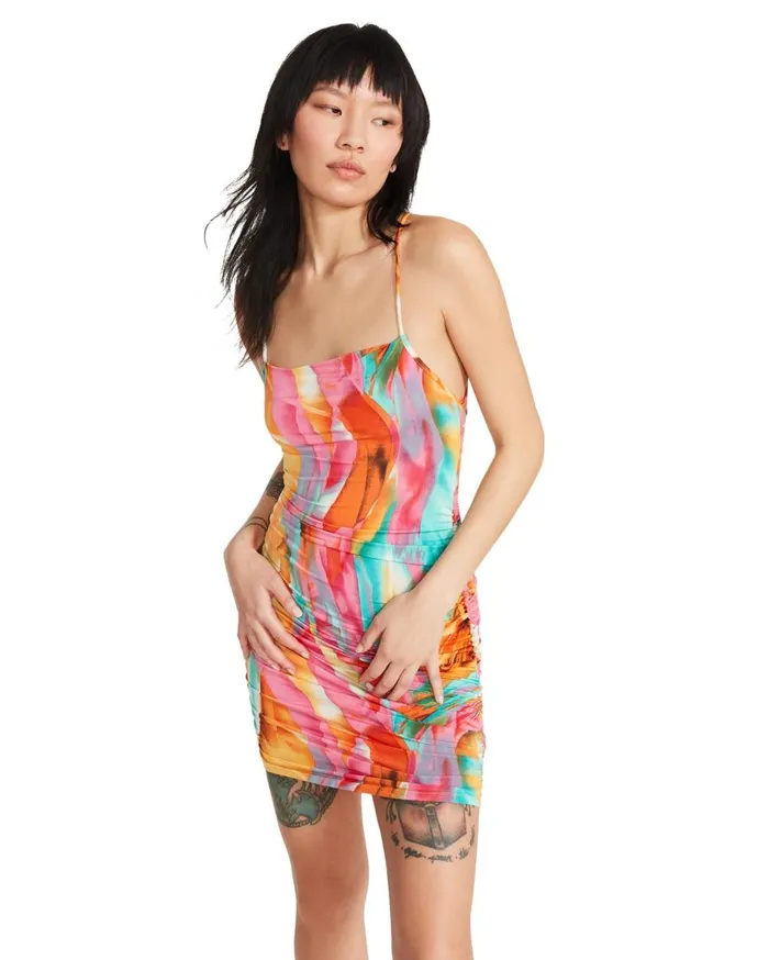 Steve Madden Swirl Bodycon Mini Dress Multi Womens Dresses Steve Madden Swirl Bodycon Mini Dress Multi Womens Dresses