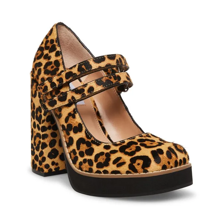 Steve Madden Twice P Leopard Womens Loafers