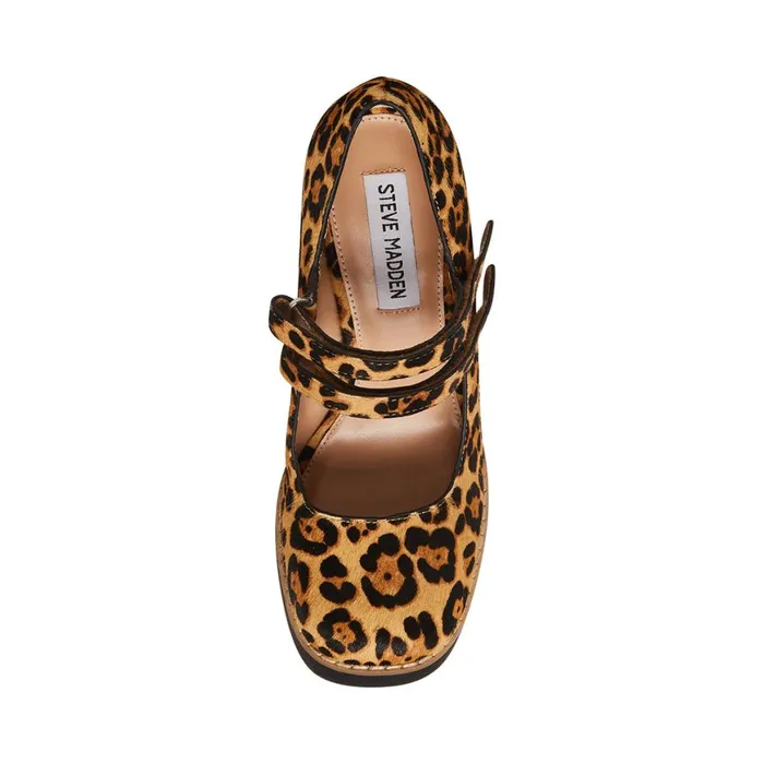 Steve Madden Twice P Leopard Womens Loafers