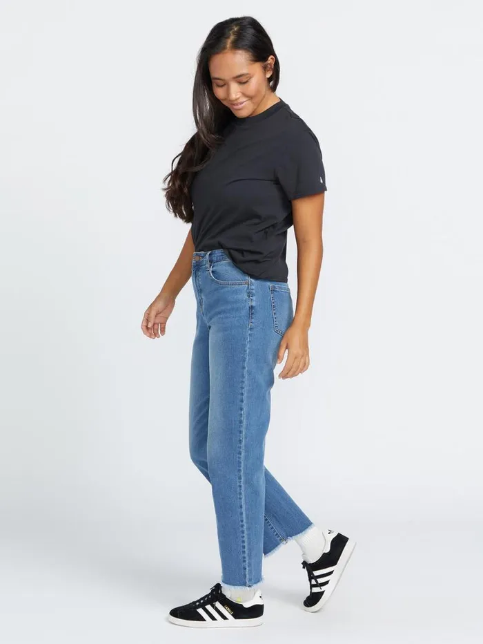 Stone Step Hirise Pants 8211 Jasper Blue Womens Volcom Skate