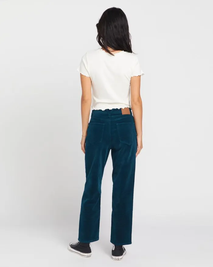 Stoned Straight Jeans 8211 Midnight Green Womens Volcom Bottoms