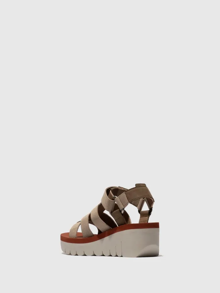 Strappy Sandals YOJI198FLY MILITARYBEIGEBRICK Women Fly London Sandals