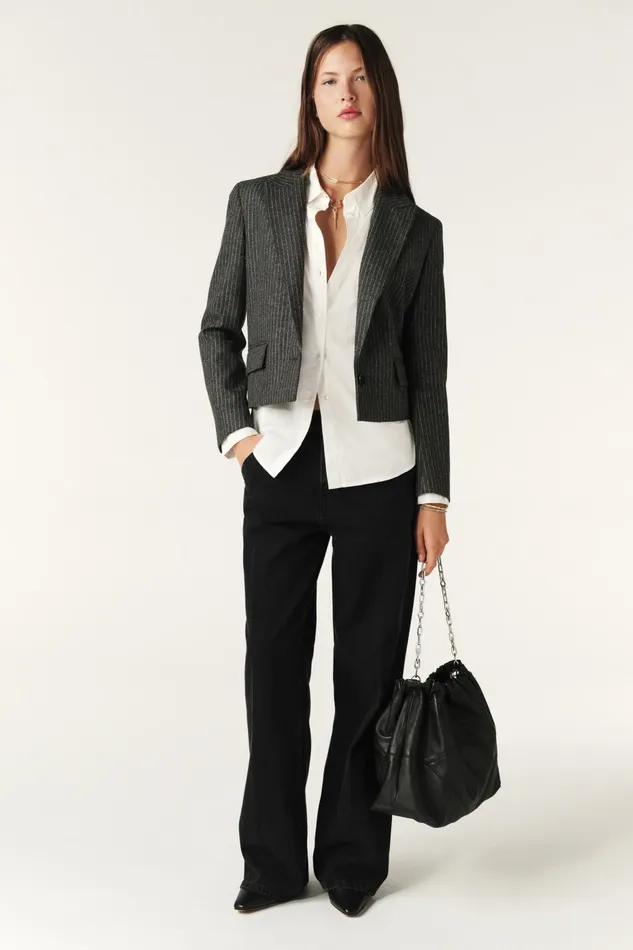 Structured Jacket Accept Gray Women Baandsh Jackets and Coats