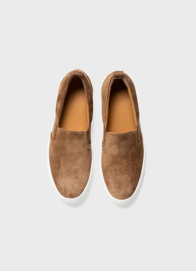Suede Slip On Trainer Dark Stone Men SUNSPEL Shoes