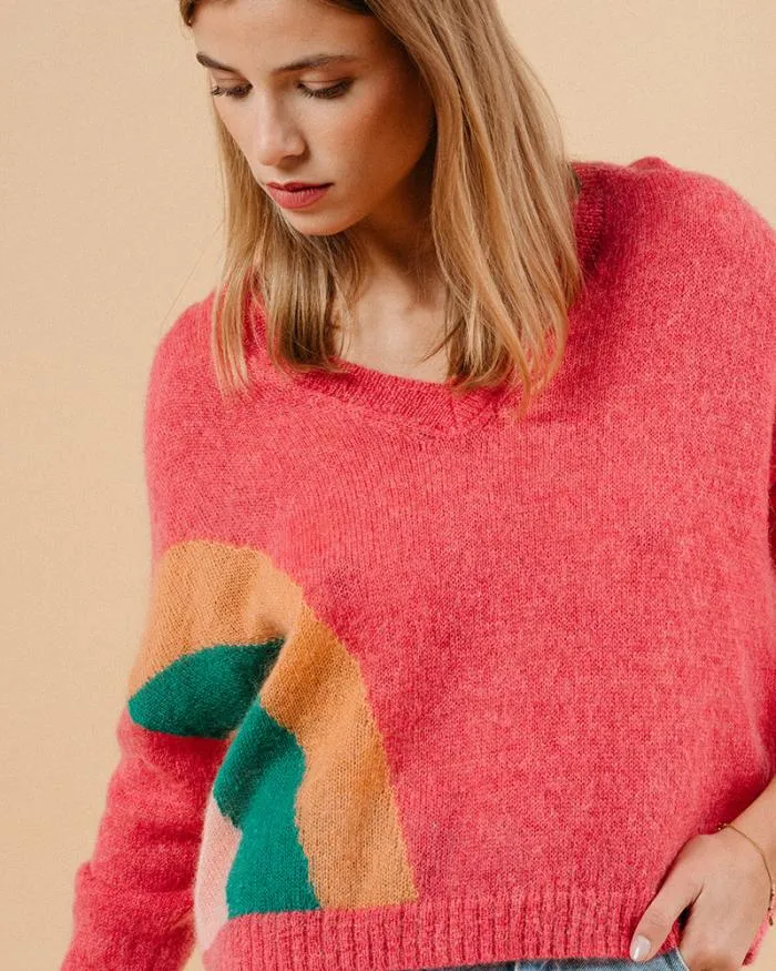 SWEATER VERT MAGALIE Shop Grace and Mila Patterned Sweaters