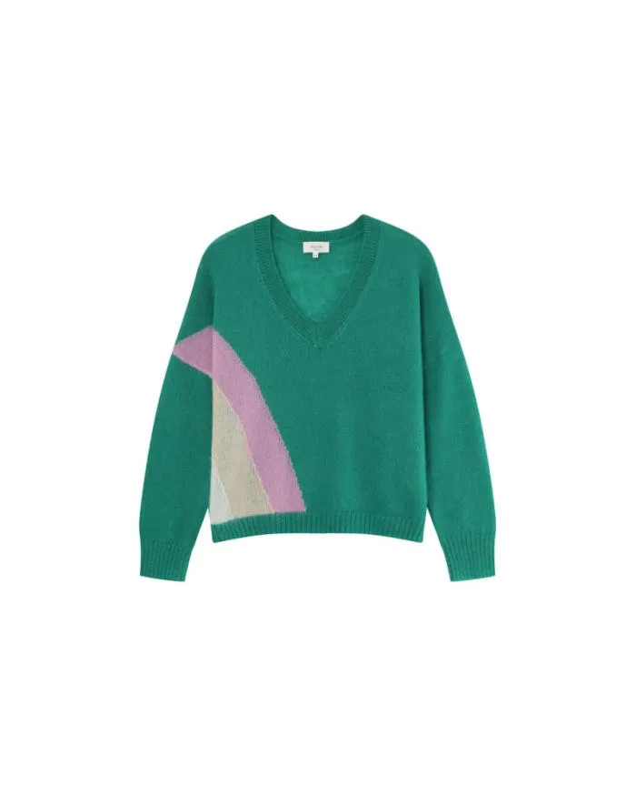SWEATER VERT MAGALIE Shop Grace and Mila Patterned Sweaters