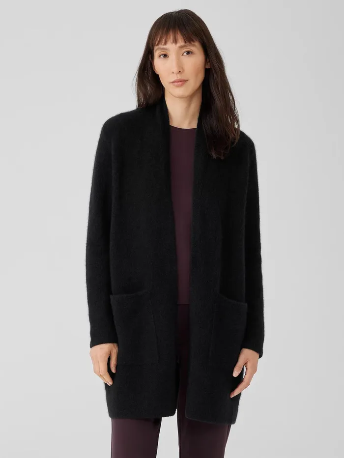 Sweaters and Cardigans Women Eileen Fisher Cashmere Silk Bliss Long Cardigan Black Sweaters and Cardigans Women Eileen Fisher Cashmere Silk Bliss Long Cardigan Black